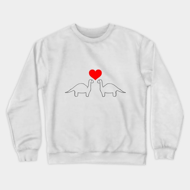 Dino Love Crewneck Sweatshirt by AlexStarton